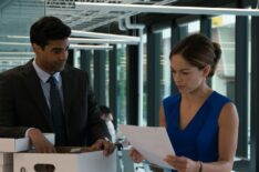 Varun Saranga as Noah Achari and Kristin Kreuk as Joanna Hanley in Burden of Truth - 'Salesmen, Cheats and Liars'