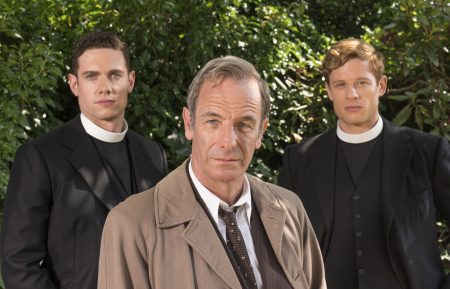 Tom Brittney, Robson Green, and James Norton in Grantchester - Season 4