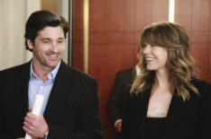 Patrick Dempsey as Derek Shepherd and Ellen Pompeo as Meredith Grey in Grey's Anatomy - Season Seven