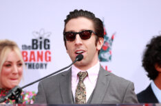 Simon Helberg and the Cast Of 'The Big Bang Theory' Places Their Handprints In The Cement At The TCL Chinese Theatre IMAX Forecourt