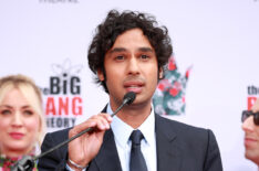 Kunal Nayyar and the Cast Of 'The Big Bang Theory' Places Their Handprints In The Cement At The TCL Chinese Theatre IMAX Forecourt