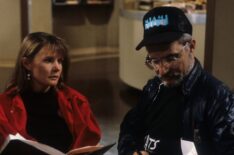 Actress Lynn Herring on General Hospital Set with Director in circa 1985