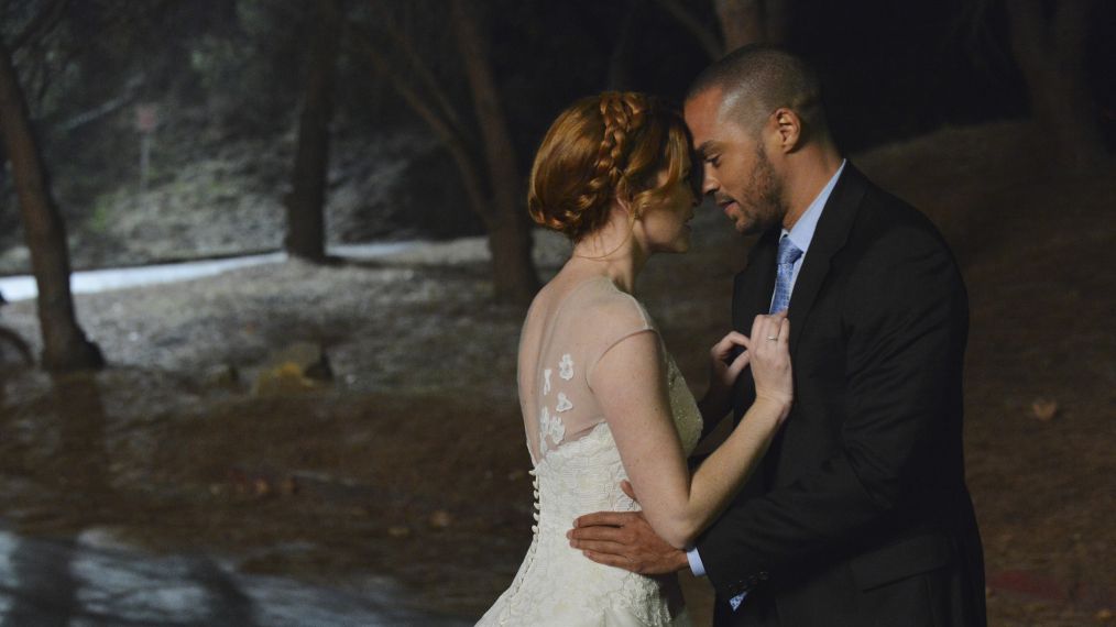 Sarah Drew as April Kepner and Jesse Williams as Jackson Avery in Grey's Anatomy - Season Ten
