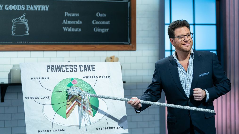 Host Scott Conant introduces the Skills Challenge as seen on Best Baker in America
