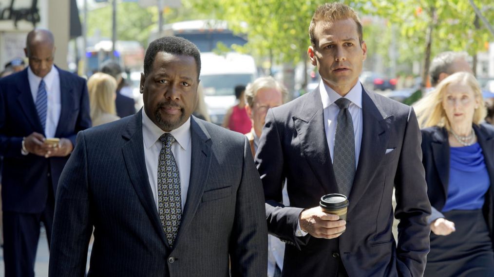 Wendell Pierce and Gabriel Macht in Suits - Season 8