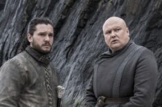 Kit Harington as Jon Snow and Conleth Hill as Varys in Game of Thrones - Season 8