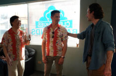 Magnum P.I. - Ken Jeong as Luther H. Gillis, Jay Hernandez as Thomas Magnum, and NASCAR driver Ryan Blaney as Shane Powell - Season 1, Episode 12 - 'Winner Takes All'