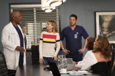 James Pickens Jr., Ellen Pompeo, Justin Chambers, Debbie Allen in Grey’s Anatomy