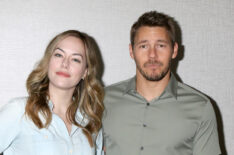 Annika Noelle (Hope) and Scott Clifton (Liam) attend the Bold and the Beautiful Fan Club Luncheon in Burbank