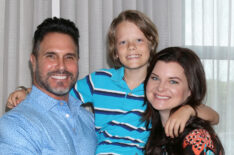 Don Diamont (Bill), Finnegan George (Will), and Heather Tom (Katie) attend Bold and the Beautiful Fan Club Luncheon in Burbank
