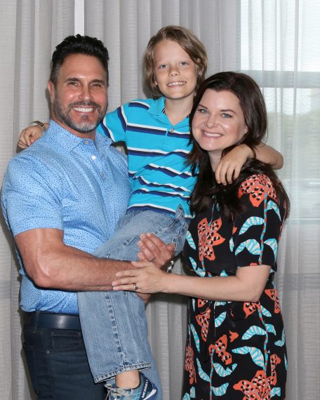 Don Diamont (Bill), Finnegan George (Will), and Heather Tom (Katie) attend Bold and the Beautiful Fan Club Luncheon in Burbank