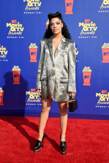 Tessa Thompson attends the 2019 MTV Movie and TV Awards