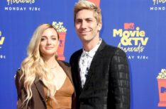 Laura Perlongo and Nev Schulman attend the 2019 MTV Movie and TV Awards