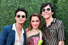 Gavin Leatherwood, Kiernan Shipka, and Ross Lynch attend the 2019 MTV Movie and TV Awards