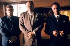 The Sopranos - Steven Van Zandt as Silvio Dante, James Gandolfini as Tony Soprano, and Tony Sirico as Paulie Walnuts
