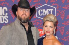 Chris Sullivan and Rachel Reichard attend the 2019 CMT Music Awards