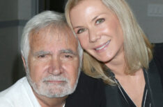 John McCook (Eric) and Katherine Kelly Lang (Brooke) attend a Bold and the Beautiful Fan Club Luncheon in Burbank
