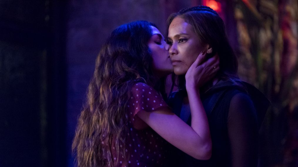 Inbar Lavi as Eve and Lesley-Ann Brandt as Maze in Lucifer - Season 4
