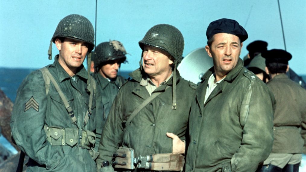 Jeffrey Hunter, Eddie Albert, and Robert Mitchum in The Longest Day (1962)