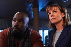 Mike Colter as David Acosta and Katja Herbers as Kristen Bouchard in Evil