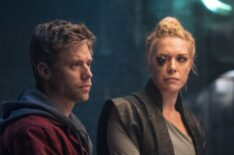 Shaun Sipos as Adam Strange, Hannah Waddingham as Jax-Ur in Krypton - Season 2