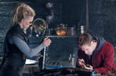 Hannah Waddingham as Jax-Ur and Shaun Sipos as Adam Strange in Krypton - Season 2