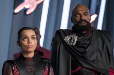 Georgina Campbell as Lyta-Zod and Colin Salmon as General Zod in Krypton - Season 2 - 'Light-Years From Home'
