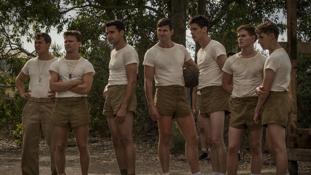 Catch-22 - Aarfy (Rafi Gavron), McWatt (Jon Rudnitsky), Yossarian (Christopher Abbott), Nately (Austin Stowell), Clevinger (Pico Alexander), Orr (Graham Patrick Martin), Kid Sampson (Gerran Howell)