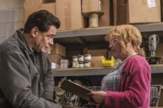 Benicio Del Toro as Richard Matt and Patricia Arquette as Tilly in Escape at Dannemora