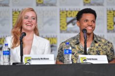 Kennedy McMann and Tunji Kasim speak at 2019 Comic-Con