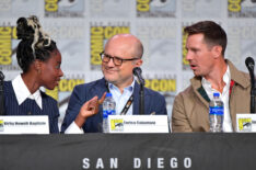 Kirby Howell-Baptiste, Enrico Colantoni, and Jason Dohring speak at the World Premiere: Hulu's 'Veronica Mars' Revival