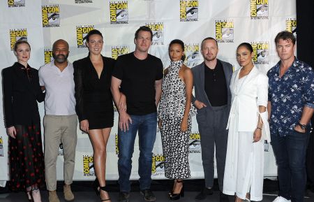 Evan Rachel Wood, Jeffrey Wright, Lisa Joy, Jonathan Nolan, Thandie Newton, Aaron Paul, Tessa Thompson and Luke Hemsworth - 2019 Comic-Con International - 'Westworld III' Panel