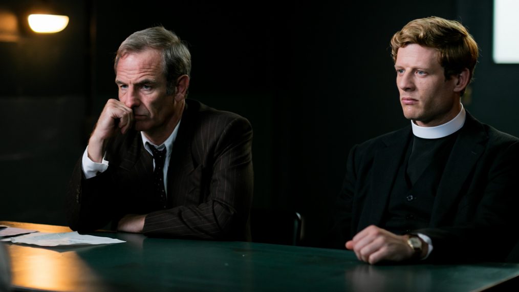 Grantchester - Robson Green as Geordie Keating and James Norton as Sidney Chambers