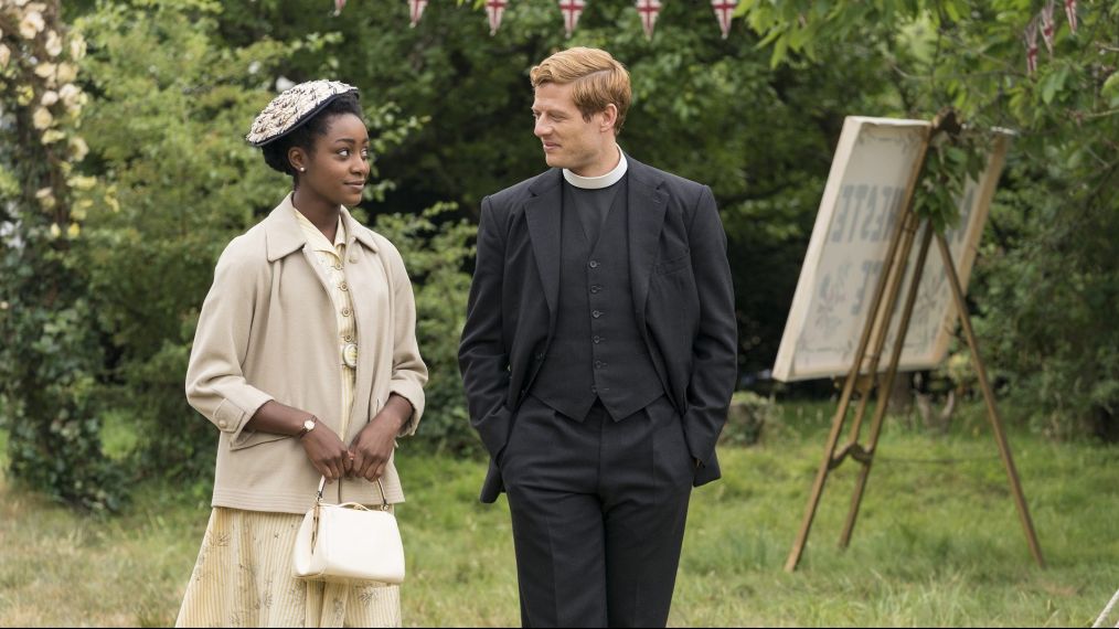 Simona Brown as Violet Todd and James Norton as Sidney Chambers in Grantchester