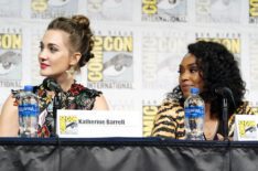 Katherine Barrell and Chantel Riley on the Wynonna Earp panel at Comic-Con International: San Diego - 2019