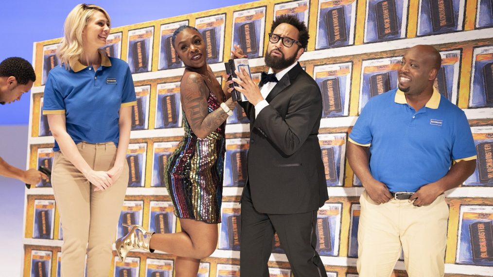 Diallo Riddle as Black Gentleman, Emily Goldwyn as Doris, James Earl Jones II as P.T. Blockbuster in Sherman's Showcase - Season 1