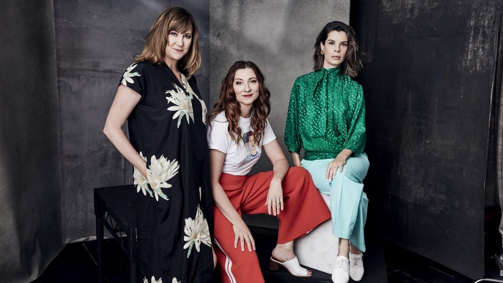Jennifer Whalen, Aurora Browne and Meredith MacNeill of Baroness Von Sketch at TCA 2019