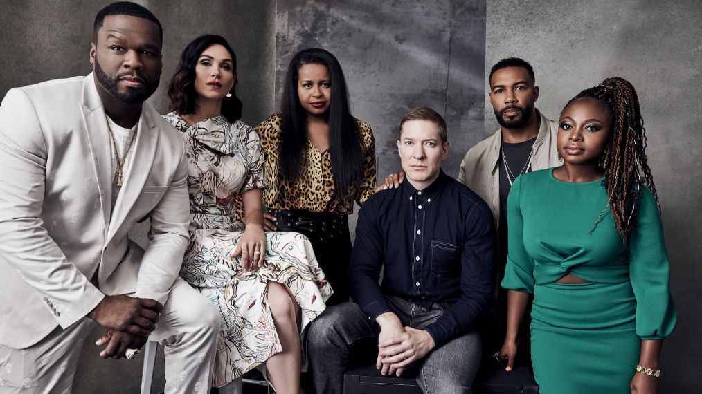 Power at TCA 2019 - Curtis '50 Cent' Jackson, Lela Loren, Courtney A. Kemp, Joseph Sikora, Omari Hardwick, and Naturi Naughton