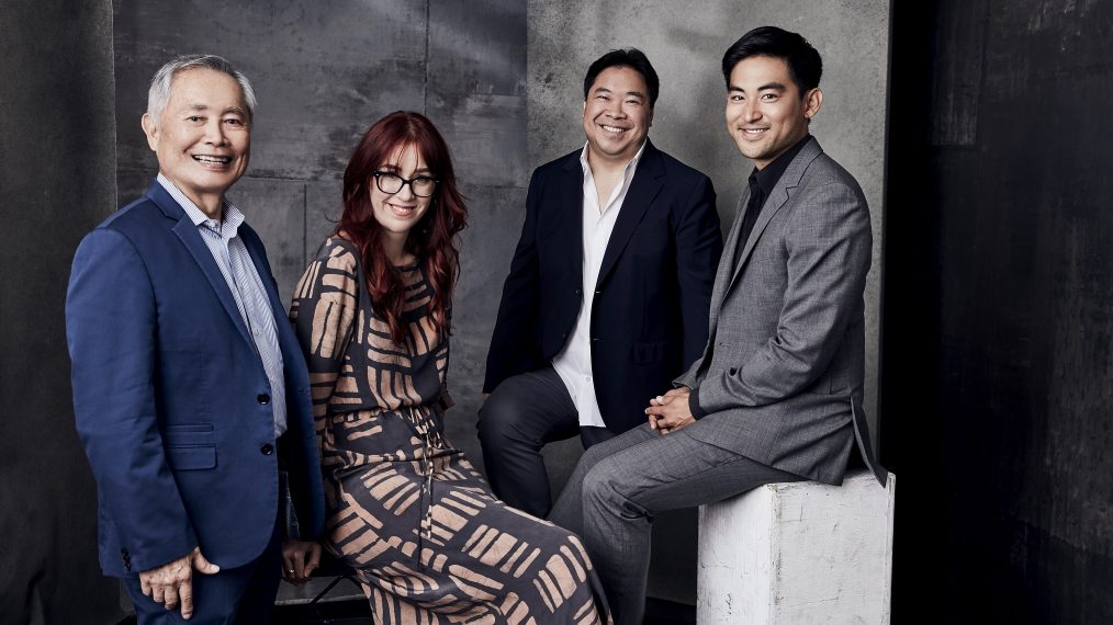 George Takei, J.R. Hawbaker, Alexander Woo and Derek Mio of The Terror: Infamy