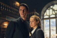 Matthew Goode as Matthew Clairmont and Teresa Palmer as Diana Bishop in A Discovery of Witches - Season 1
