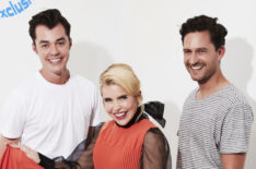 The cast of Pennyworth: Jack Bannon, Paloma Faith, and Ben Aldridge