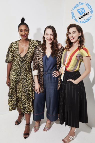 Wynonna Earp's Chantel Riley, Melanie Scrofano and Katherine Barrell