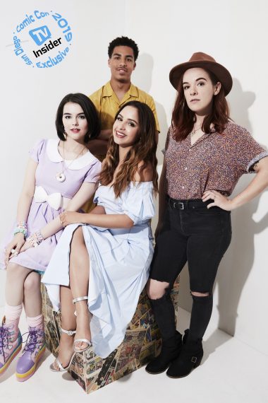 She-Ra's Merit Leighton, Marcus Scribner, Aimee Carrero and executive producer Noelle Stevenson at Comic-Con 2019