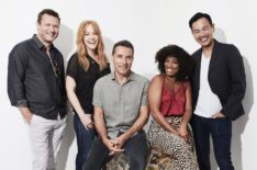 The Man in the High Castle's Jason O'Mara, Chelah Horsdal, Rufus Sewell, Frances Turner, and Joel De La Fuente