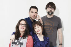 NOS4A2's executive producer Jami O'Brien with Zachary Quinto, Ashleigh Cummings, and writer Joe Hill at Comic Con 2029