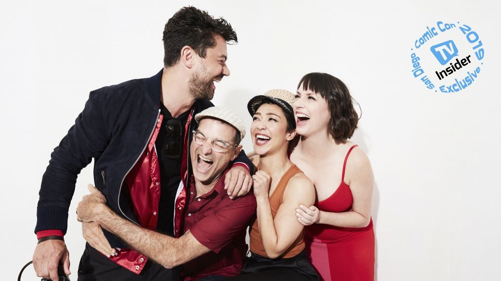 Preacher's Dominic Cooper, Mark Harelik, Ruth Negga, and Julie Ann Emery at Comic-Con 2019