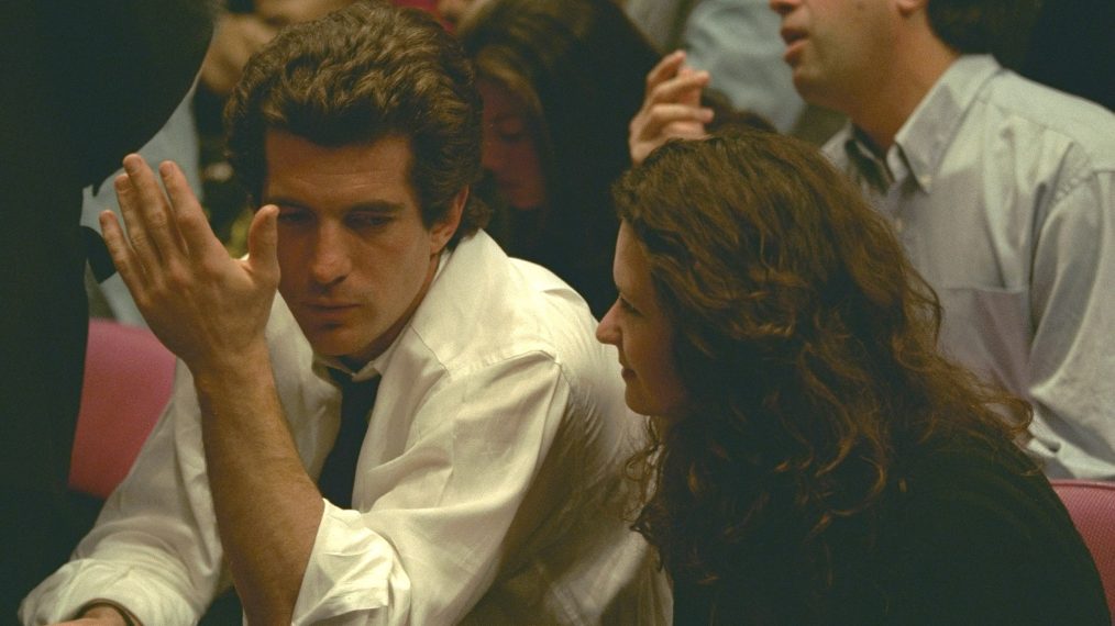 John F. Kennedy Jr. at a Knicks game