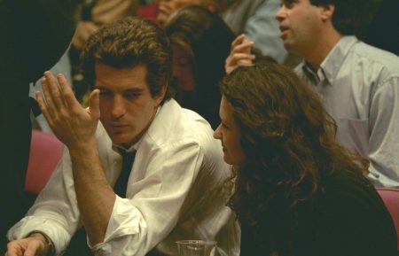 John F. Kennedy Jr. at a Knicks game