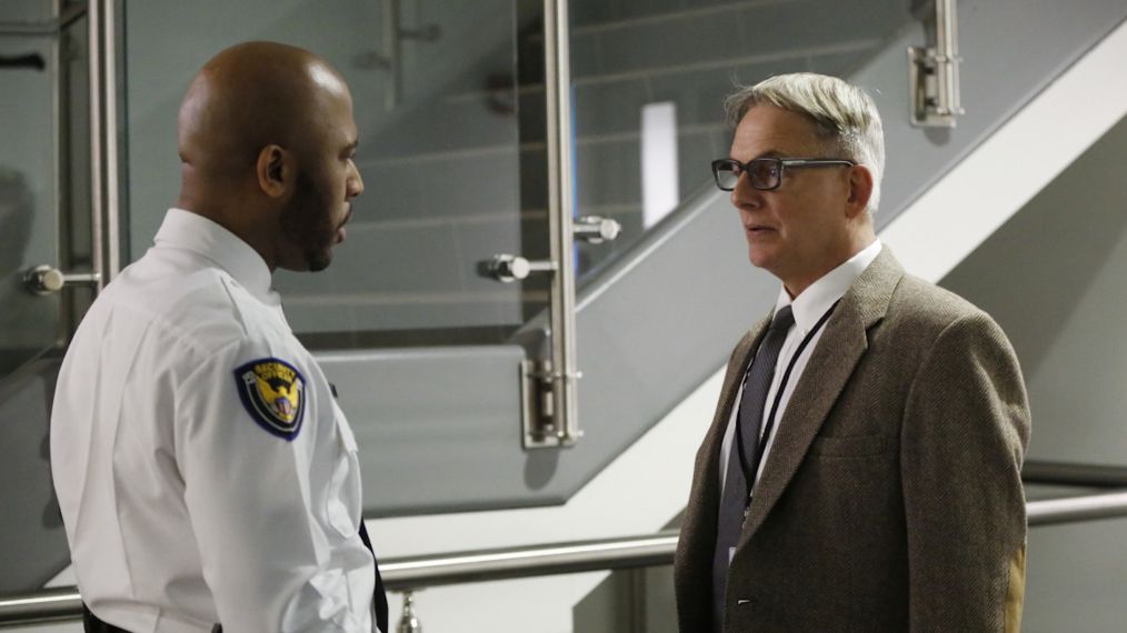 Boise Holmes and Mark Harmon in NCIS - 'Blast From The Past'