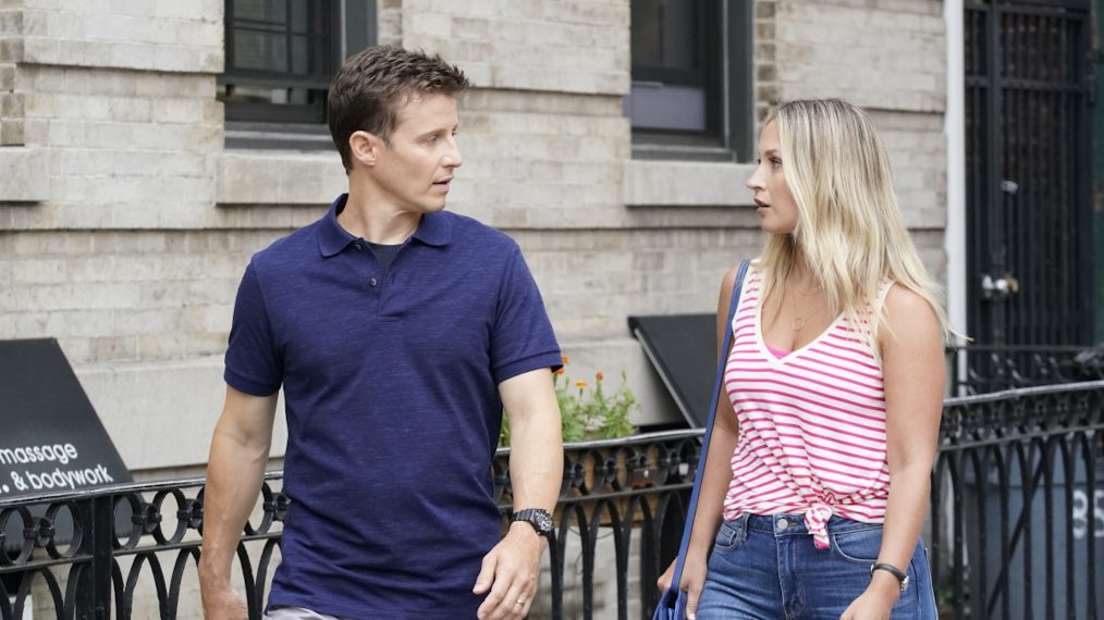Will Estes as Jamie Reagan, Vanessa Ray as Officer Eddie Janko in Blue Bloods - 'The Real Deal'